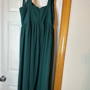 Lulu's Strapless Forest Green Dress